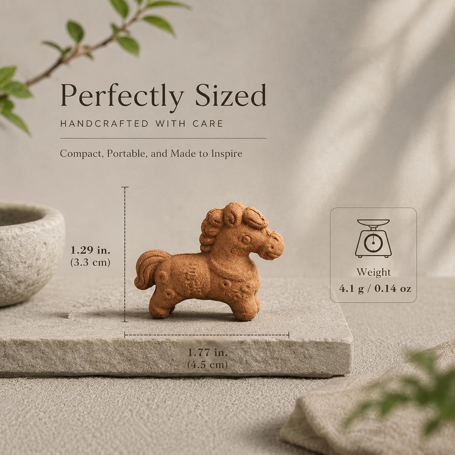 Large Incense Cones, Natural Sandalwood Scent, Horse Incense Cones - Mud Sculpture Zodiac Horse Shape,Fits Most Incense Trays & Holders, Excellent for Relaxation(40Pcs)