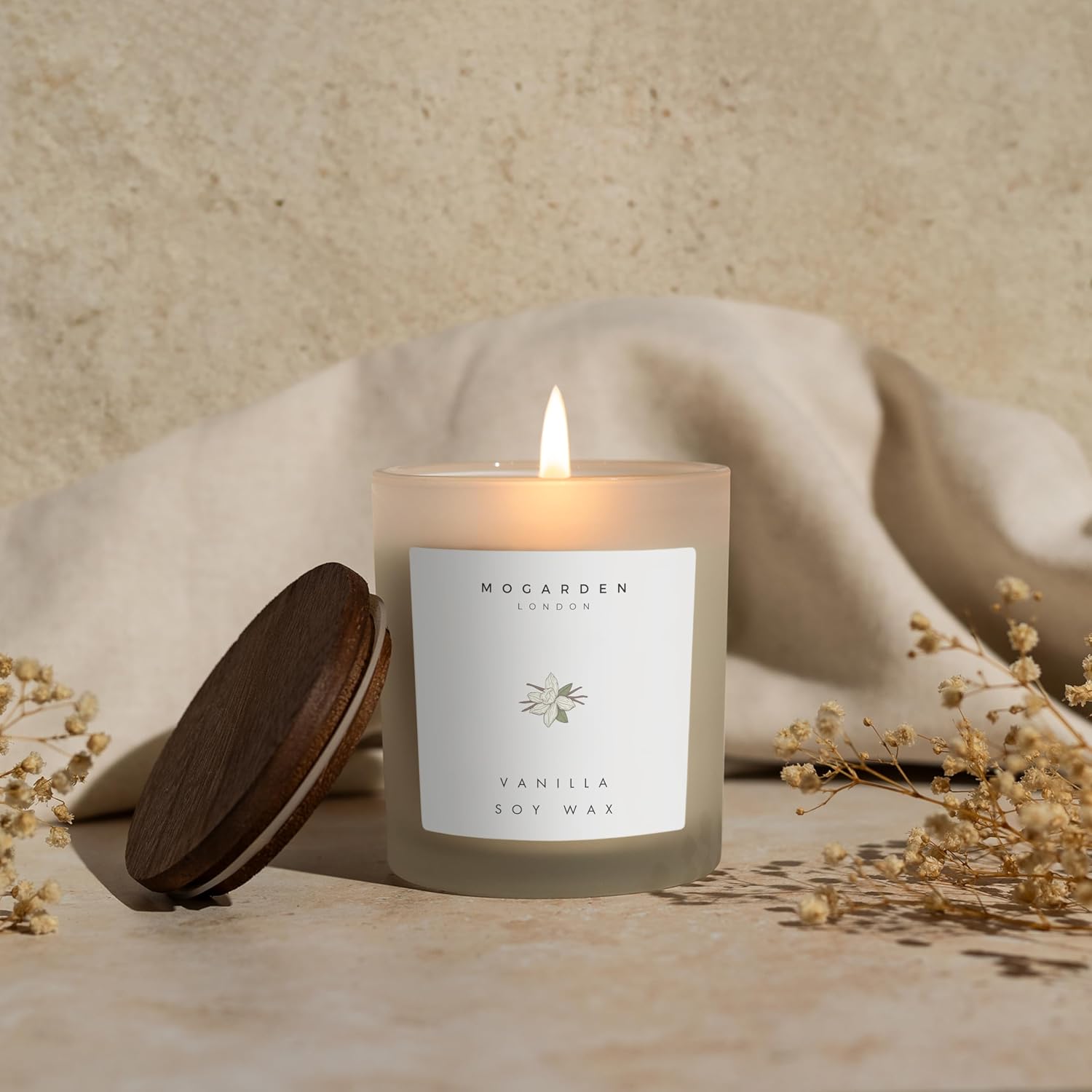 Vanilla Candles for Home, Vanilla Candle Gifts for Women Men, Luxury Highly Scented Pure Soy Wax 7.76oz