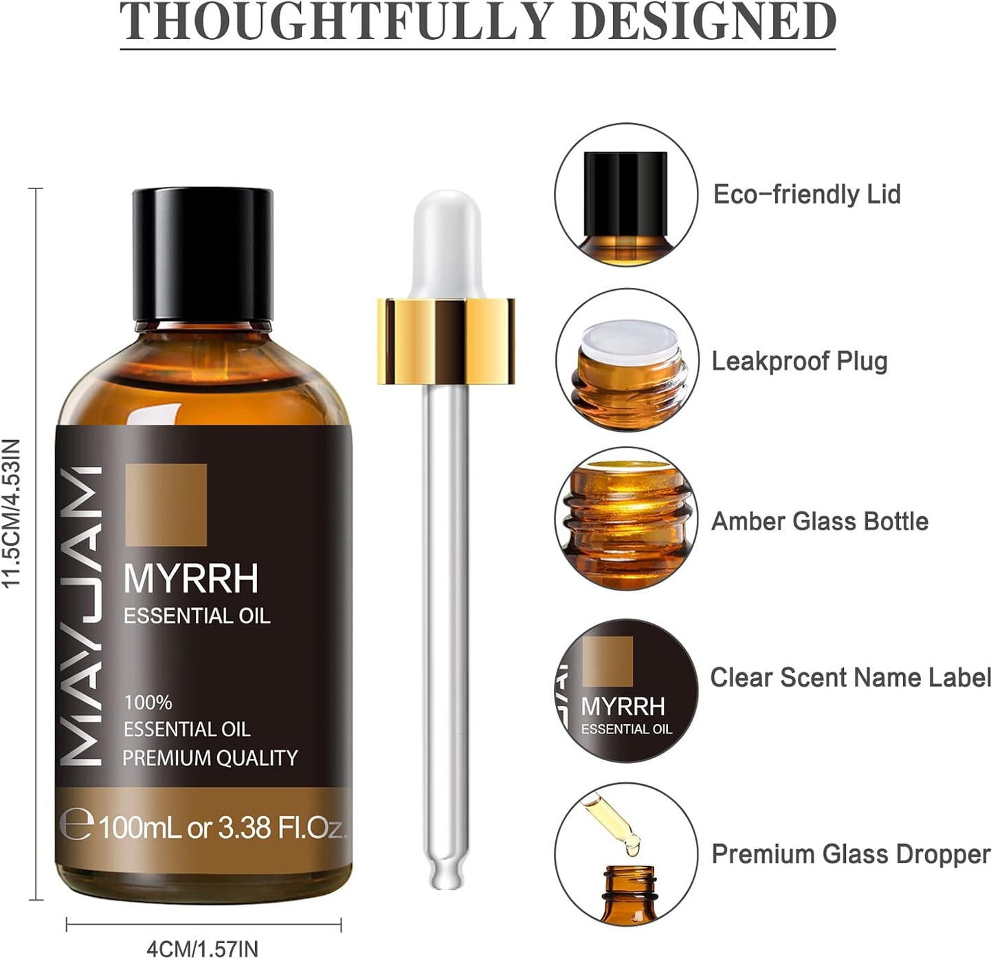 MAYJAM 100ML/3.38FL.OZ Myrrh Essential Oil and Ylang Ylang Essential Oil