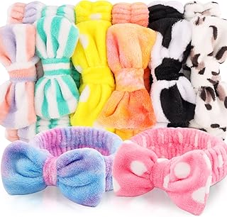 YOOVR 8pcs Spa Headband, Stocking Stuffers for Teen Girls Women, Bulk Cute Small Christmas Trendy Stuff Gifts, Skincare Makeup Face Wash Headband, Hair Accessories, Party Favors Easter Basket Stuffers