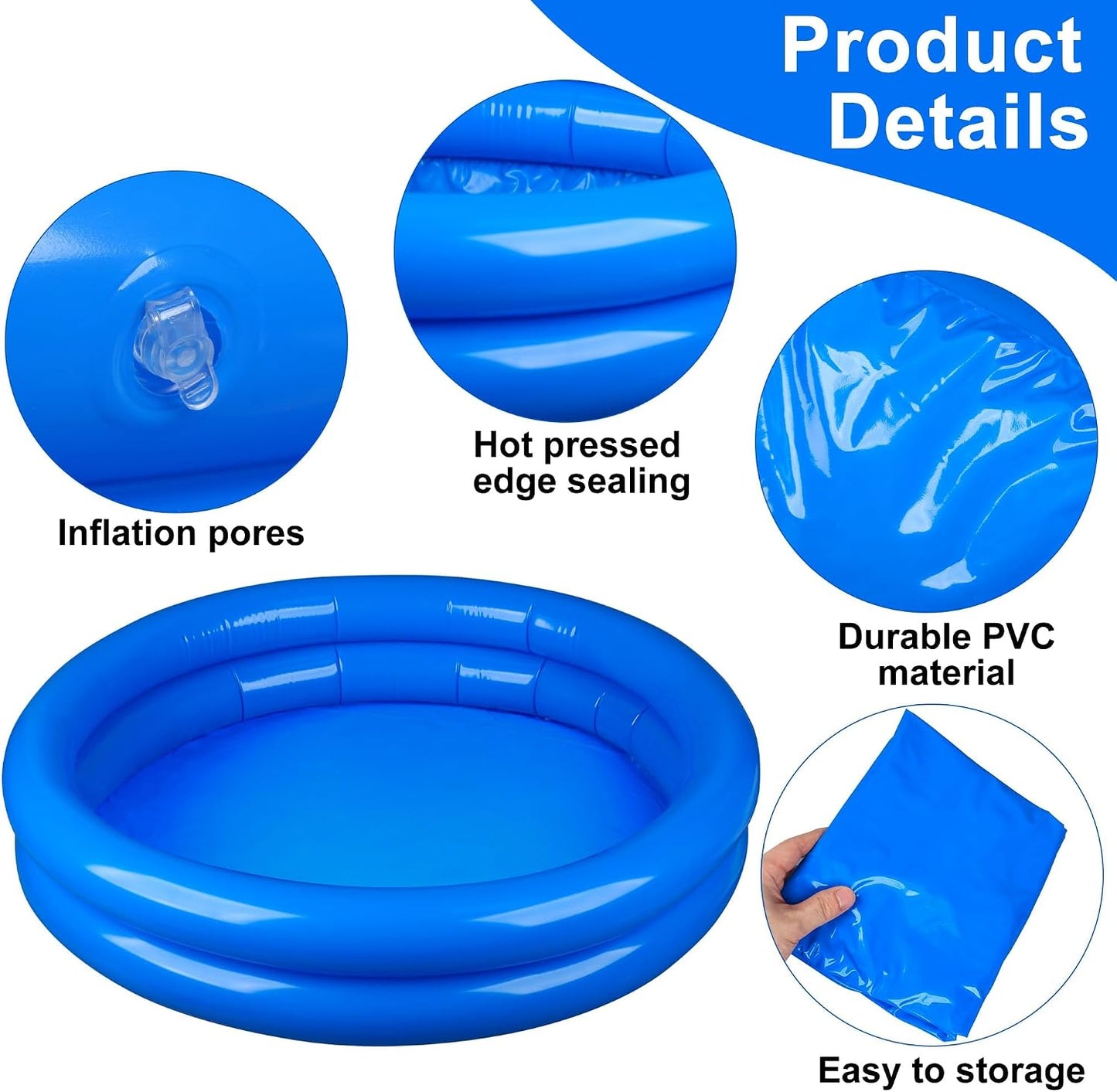 2 Pack Inflatable Pool Foot Bath Basin Swimming Pool Foot Soaking Wash Basin Tub Feet Bath Tray with Pump for Pools Entry Ladder Portable Above Ground Pools Accessories