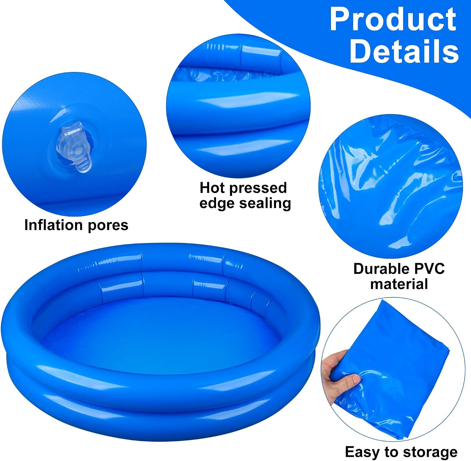 2 Pack Inflatable Pool Foot Bath Basin Swimming Pool Foot Soaking Wash Basin Tub Feet Bath Tray with Pump for Pools Entry Ladder Portable Above Ground Pools Accessories