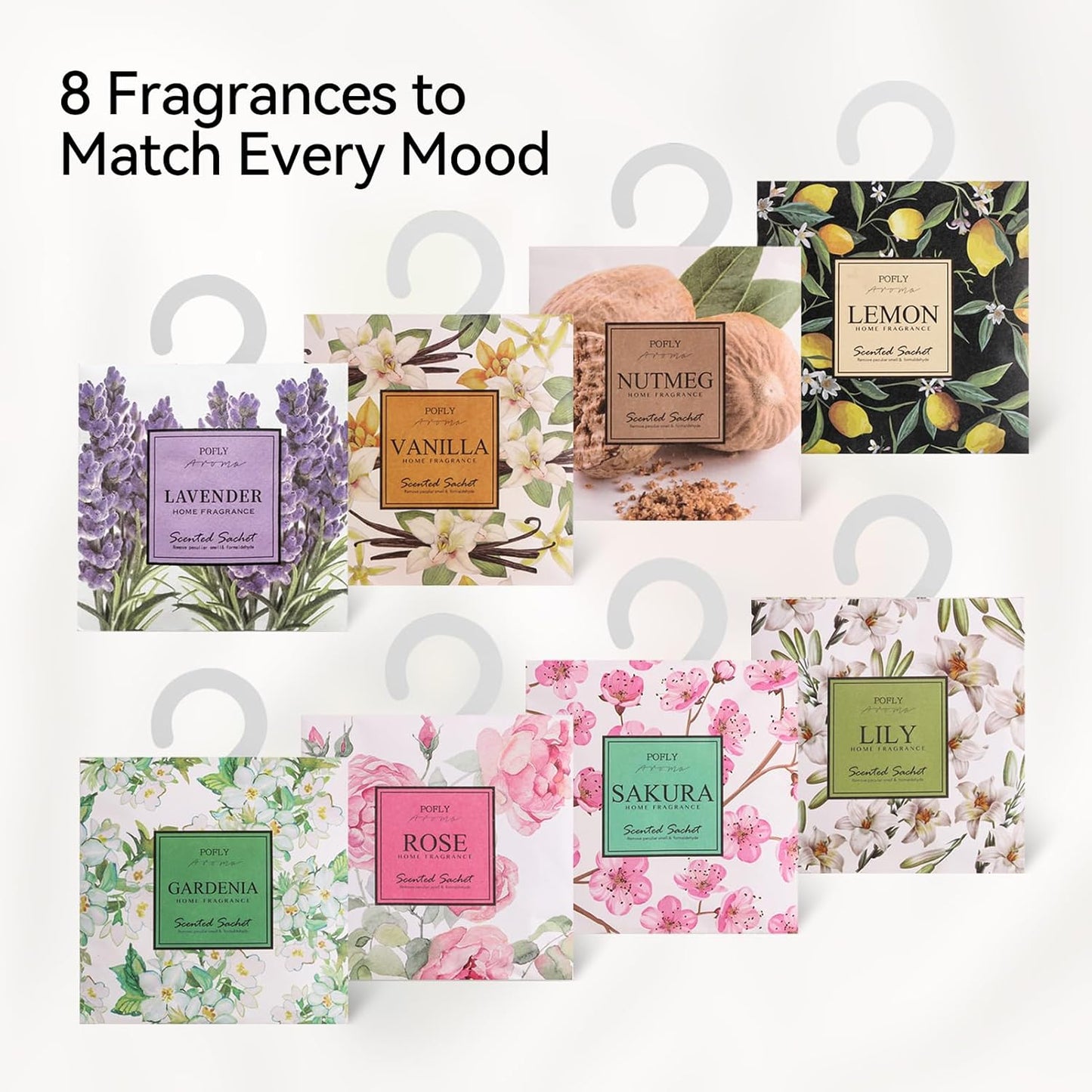 12 Pack Lavender Scented Sachets, Long-Lasting Fresh Scent, Air Freshener for Closet & Drawers, Hanging Deodorizer for Home