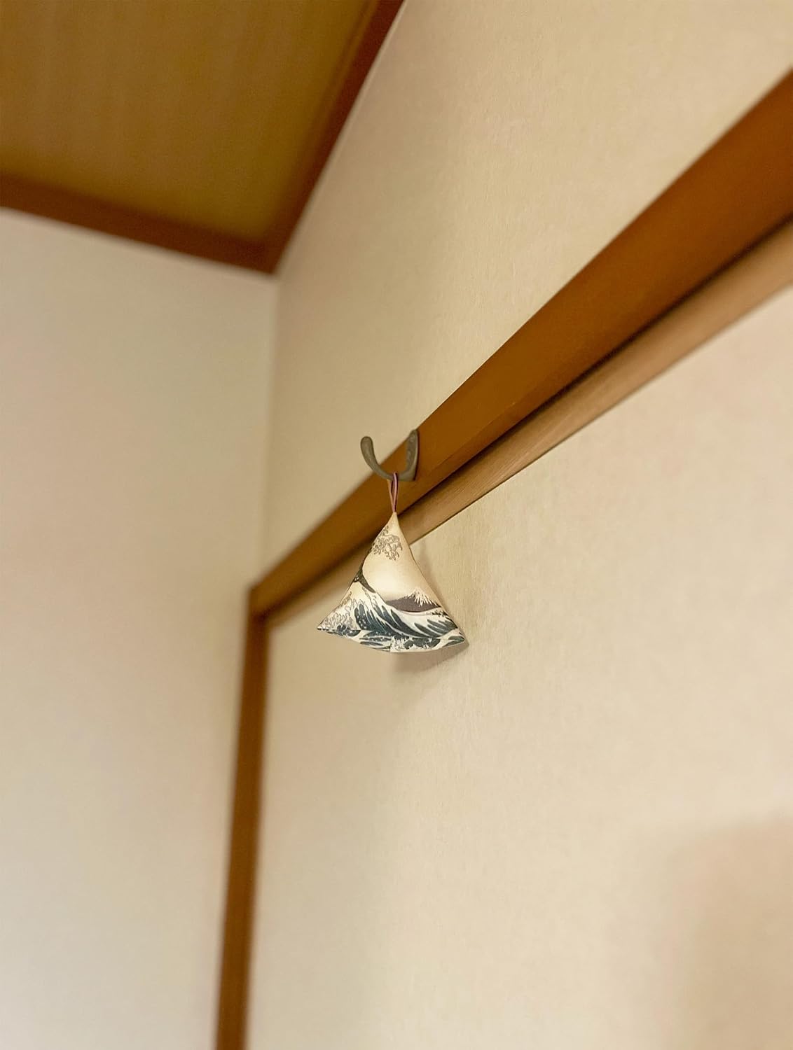 Incense Silk Sachet - Indigo Wave, Fuji - Natural Aromatic Wood - Hand-Woven Incense Bag - Fragrance for Closet and Car - Made in Japan