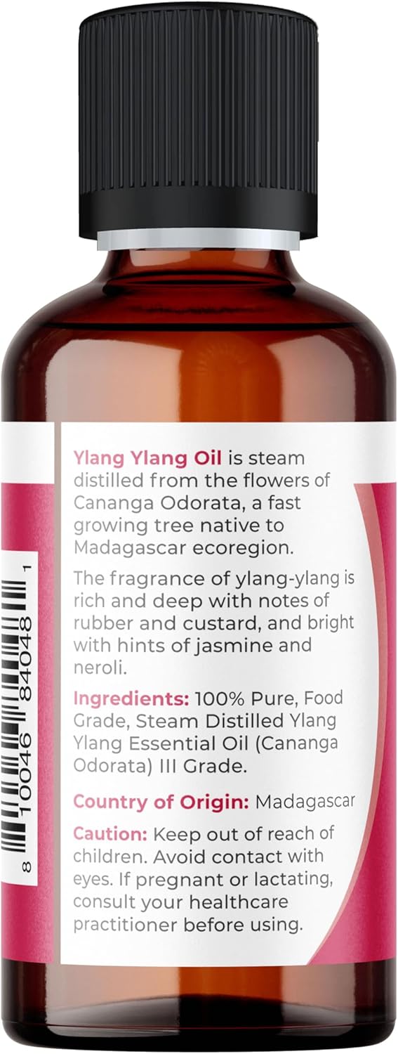 Viva Doria Ylang Ylang Essential Oil, 100% Pure, Natural Essential Oil, Undiluted, for Aromatherapy | Food Grade, 30 mL (1 Fluid Ounce)