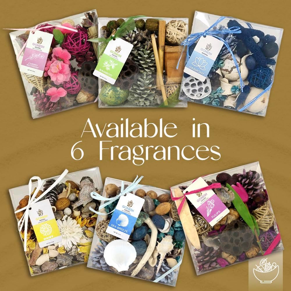 Gonesh - Potpourri - Home Decor - Natural Botanicals & Fresh Fragrances- Tulip - 12 oz. Acetate Gift Box