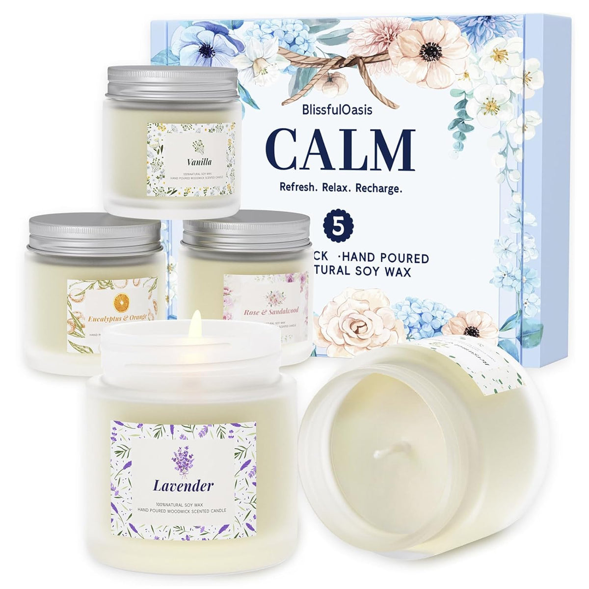 BlissfulOasis Scented Candles
