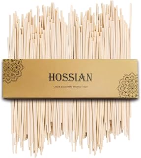 HOSSIAN 50PCS Reed Diffuser Sticks-7.87inch Natural Rattan Diffuser Reeds-Primary Color Reed Diffuser Refill
