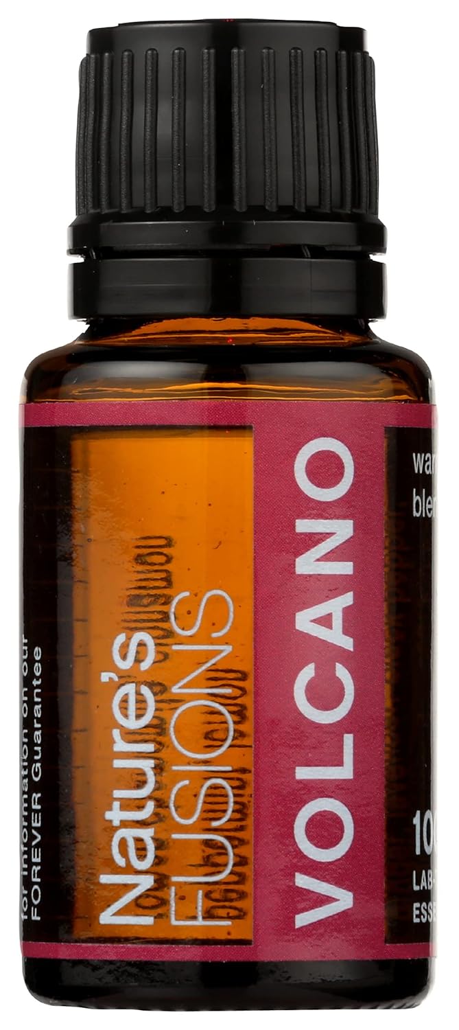 Nature's Fusions Volcano, 100% Pure and Natural Essential Oil Blend for Aromatherapy and Topical Use, .5 Fl Oz (Pack of 1) (15 mL)