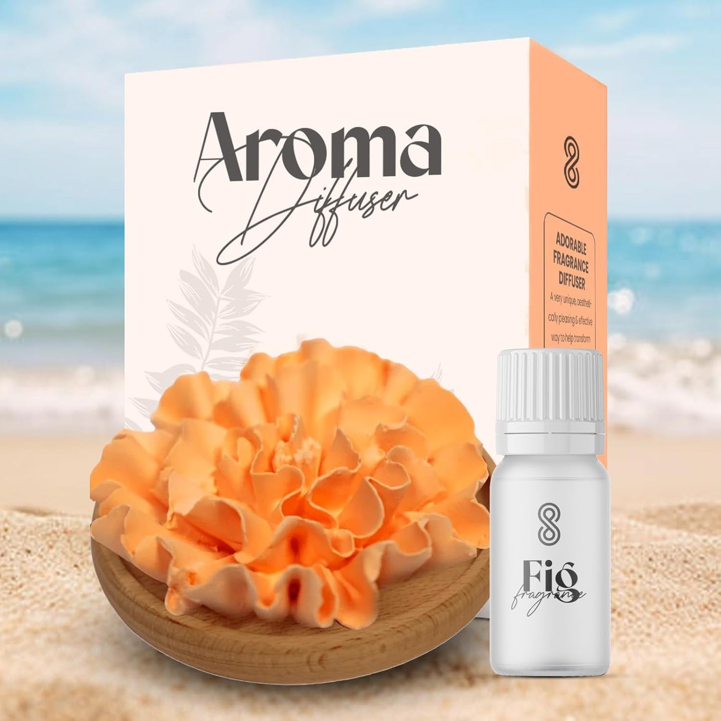 HOME ARCHIVE Aroma Diffuser with Aromatherapy Fragrant Oil Diffusers for Home Room Decor Fig Fragrance (Carnation Flower (Orange))