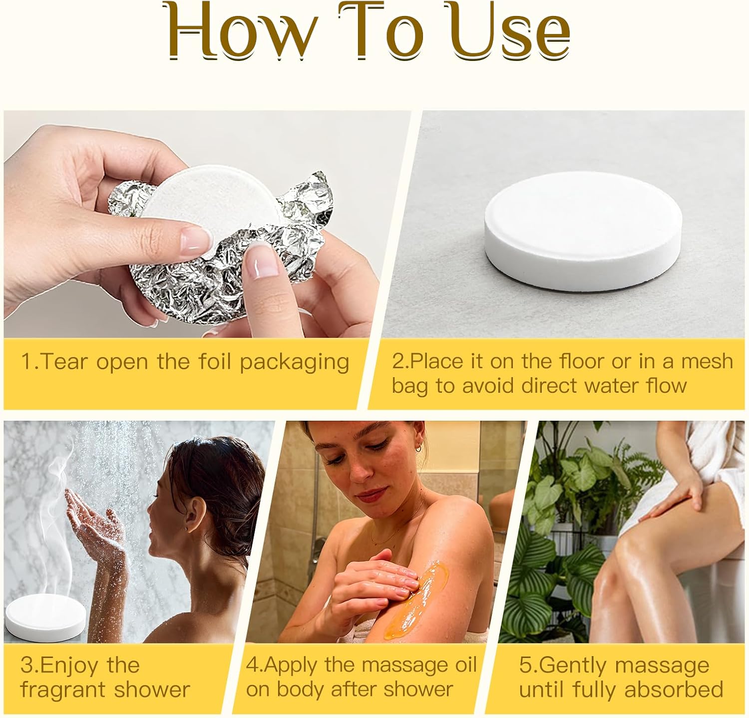 Pjordo Shower Steamers Aromatherapy, Birthday Gifts for Women Wife Her, 16 Pack Shower Bombs with Natural Essential Oil & 2 Pack Massage Oil for Moisturizing, Self Care Relaxation Home Spa