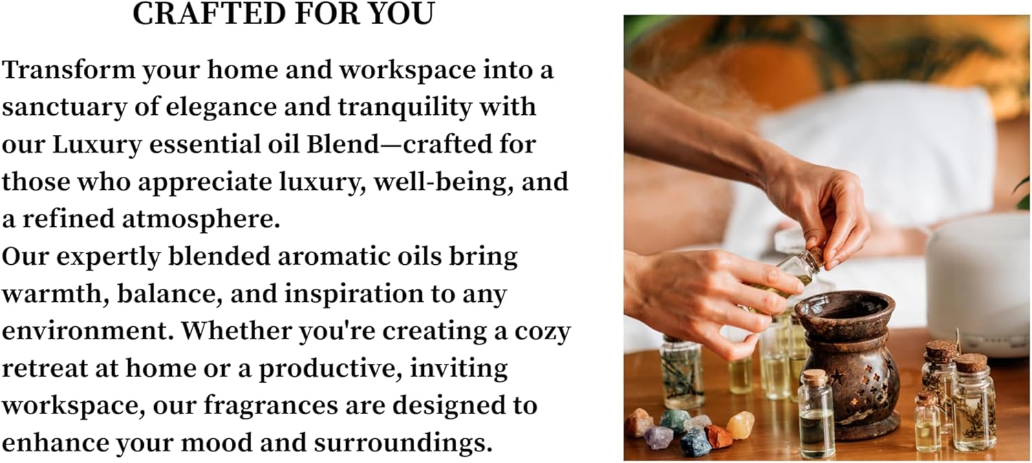 Luxury Essential Oil Blend Therapeutic Grade Aromatherapy Oil for Diffuser, Massage, Spa & Relaxation | Stress Relief & Wellness Gift Ready Packaging 1Fl Oz (Vanilla Noir)