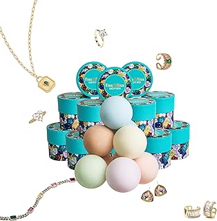 Jewelry Mystery Bath Bomb:Surprise Rings,Necklaces, Earrings,Bracelets and Chance to Reveal High-Value Jewelry 1 Piece Bath Bomb Perfect Gifts for Various Occasions