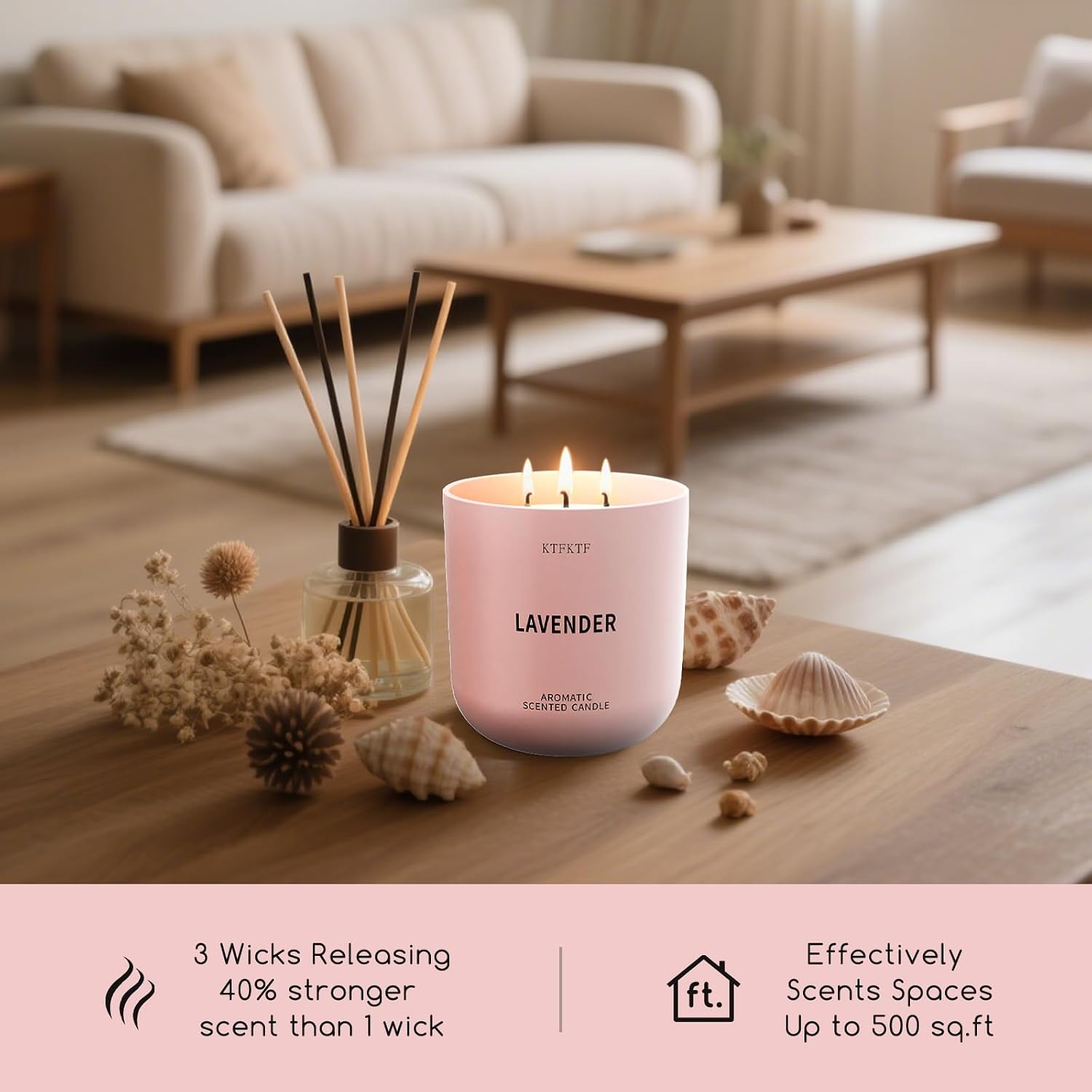Lavender Scented Candles for Women - Aromatherapy Candle for Relaxation & Sleep Calm, 14.1oz Soy Candles for Home Scented, Birthday Mothers Day Candle Gifts for Women Mom