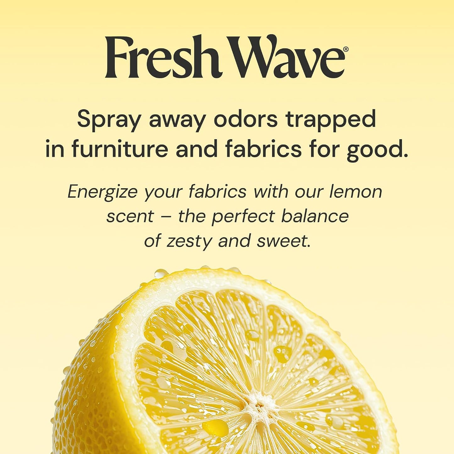 Fresh Wave Lemon Scent Odor Eliminator Spray & Air Freshener, 24 fl. oz. | Odor Absorber for Home, Furniture, Fabrics & Trash | Safer Odor Relief