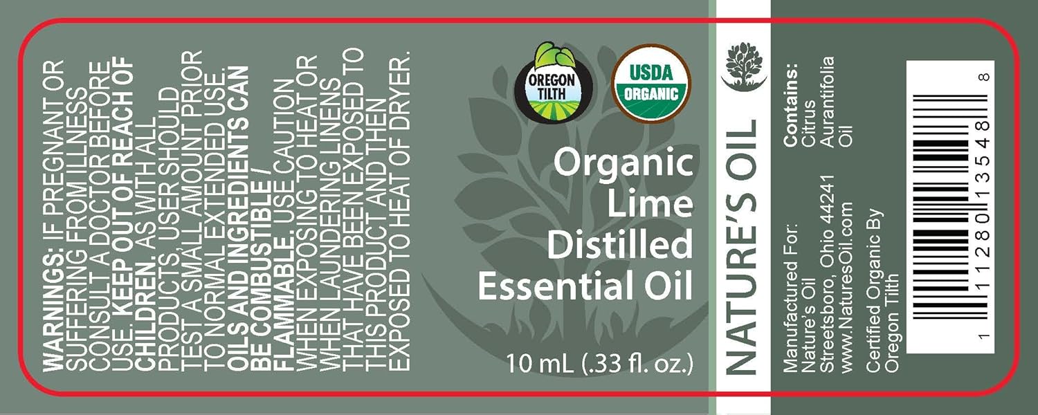 Best Lime Essential Oil Pure Certified Organic Therapeutic Grade 10ml