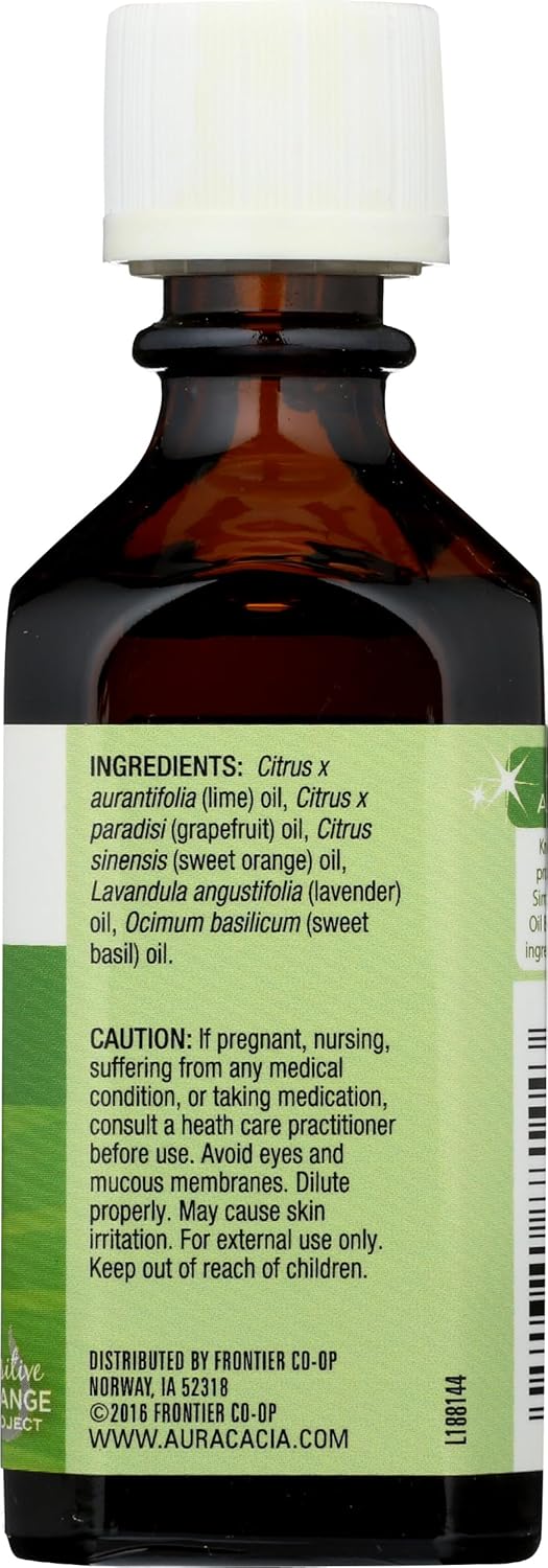 Aura Cacia Keep it Fresh Essential Oil Blend for Home Care, 2 Fluid Ounce