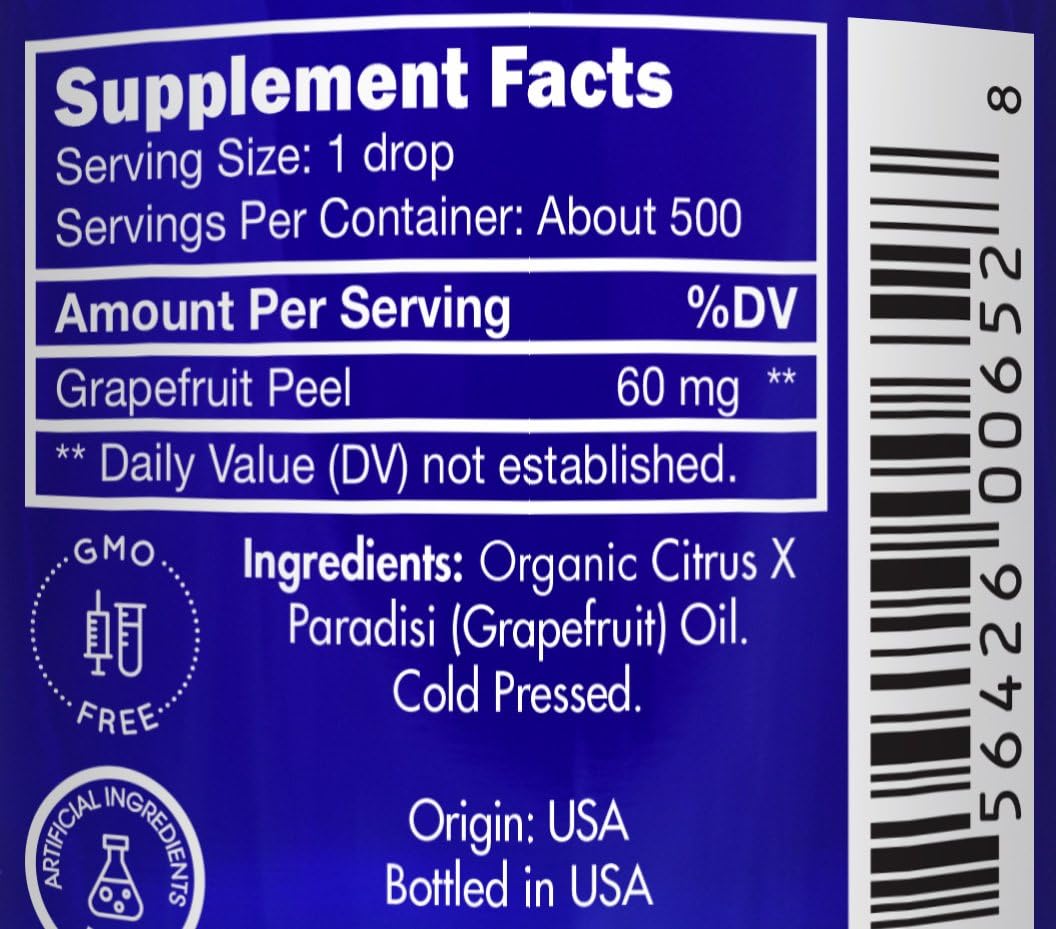Organic, Grapefruit Essential Oil, Food Grade – 100% Pure, Grapefruit Oil, by Zongle Therapeutics, 1 OZ