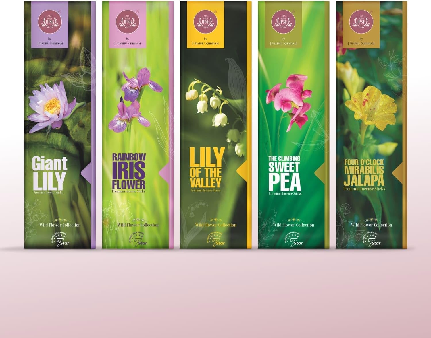 Exotic Collection Collection100% Organic Low Smoke Luxury Incense Sticks – Set of 5 (Wild Flower Valley Collection) BY RAMALAYA