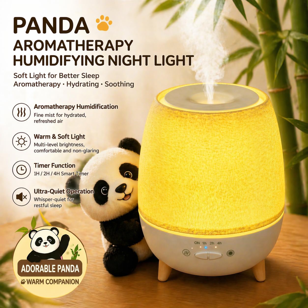 Essential Oil Diffuser 200ml with Fabric Cover and Night Lamp | Ultrasonic Aroma Diffuser | Humidifier w Lights | Room Decor | Small Humidifier for Bedroom,Quiet Diffuser for Hotel spa