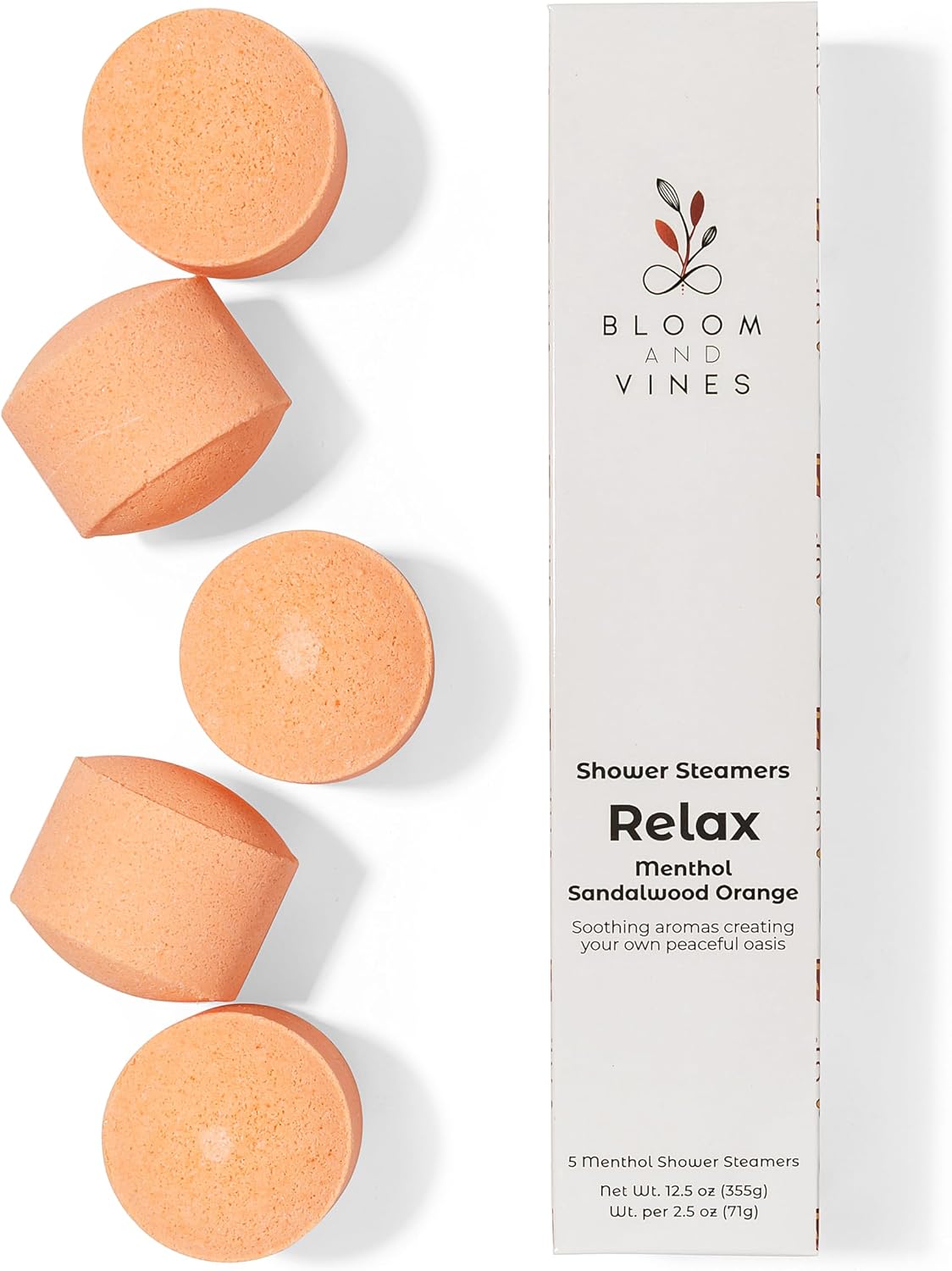 Shower Steamers, Relax - Menthol Sandalwood Orange