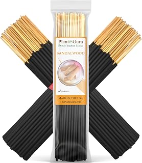 Sandalwood Exotic Incense Sticks 7 Inch - Bulk 1 Bundle 85 to 100 Sticks - Natural 7" Long Lasting Aroma that Burns for 30 to 45 Minutes.