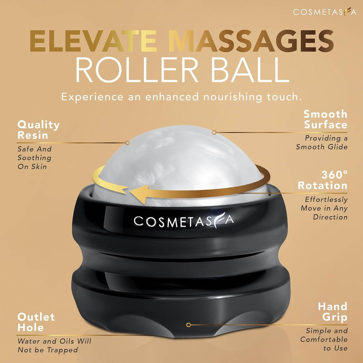 Cosmetasa Lavender Massage Oil for Massage Therapy with Roller - All Natural