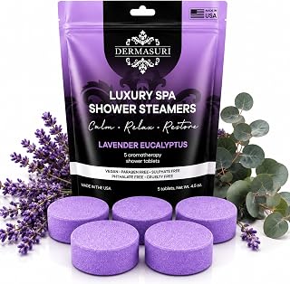 Shower Steamers Aromatherapy, Essential Oil Pods Infused for Relaxation, Shower Pods Aromatherapy - Calming, Stress Relief & Self Care Gifts for Women - Lavender Eucalyptus