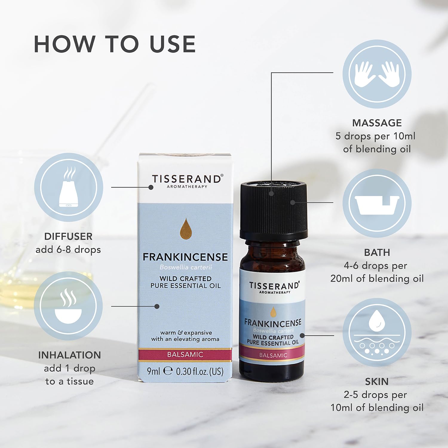 Tisserand Aromatherapy - Frankincense Essential Oil, 9 ml