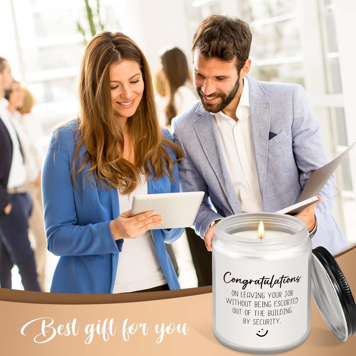 Farewell Gifts for Coworkers, Coworker Leaving Gifts for Women - Lavender Scented Candle, Goodbye Going Away New Job Gift Ideas, Congratulations Retirement Gift for Women Men
