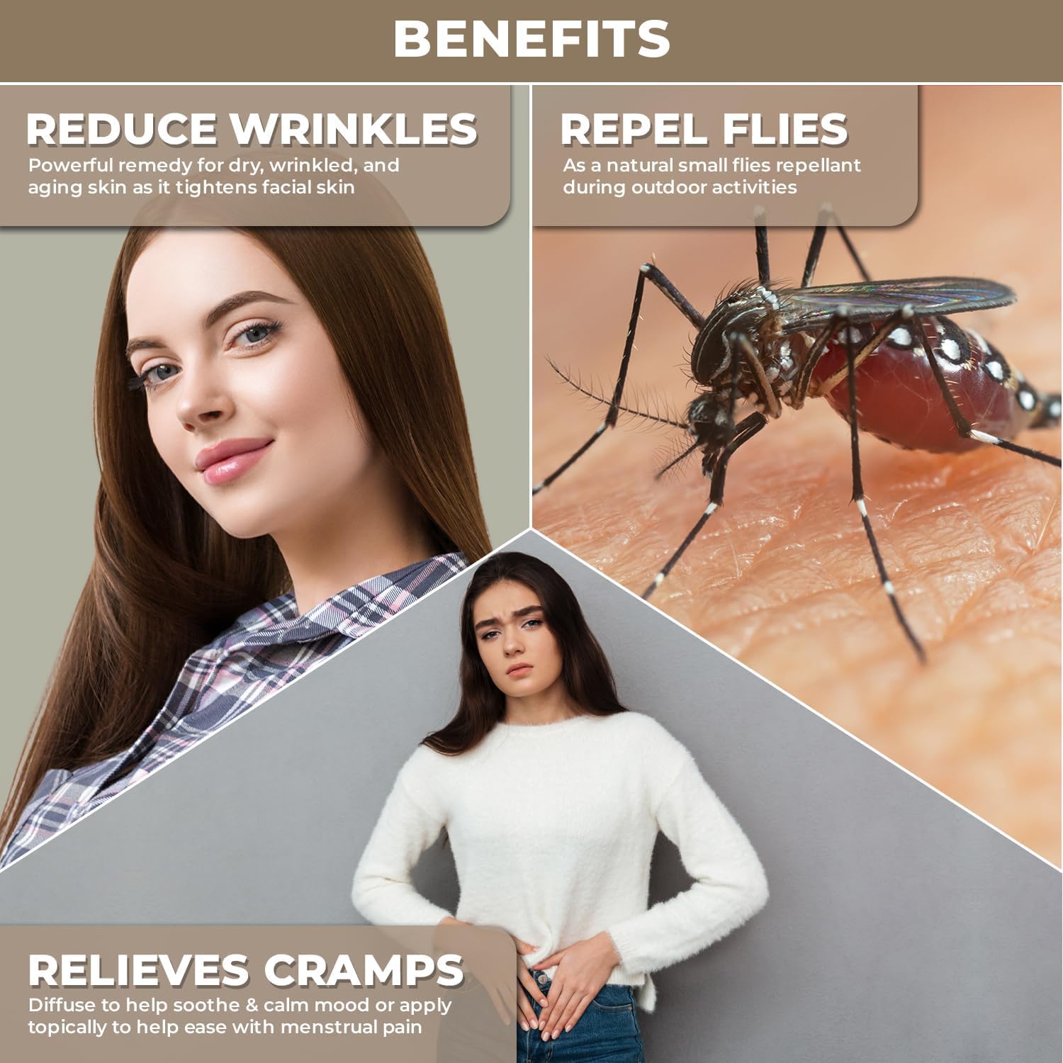 100% Pure & Natural Geranium Essential Oil for Skin Care, Aromatherapy, Diffuser, Massage & Hair | Perfect for Essential Oil Blends and Home Scent Diffusers