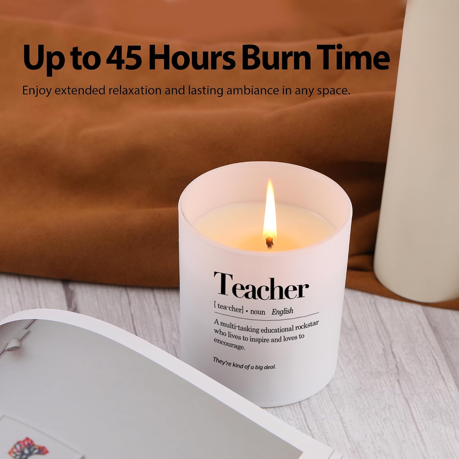 Teacher Definition Teacher Gifts Scented Candles Home Office Appreciation Gifts from Students End of the Year Gift to Professor Jar Candles Lavender Scent Soy Wax Candles 9.5 oz