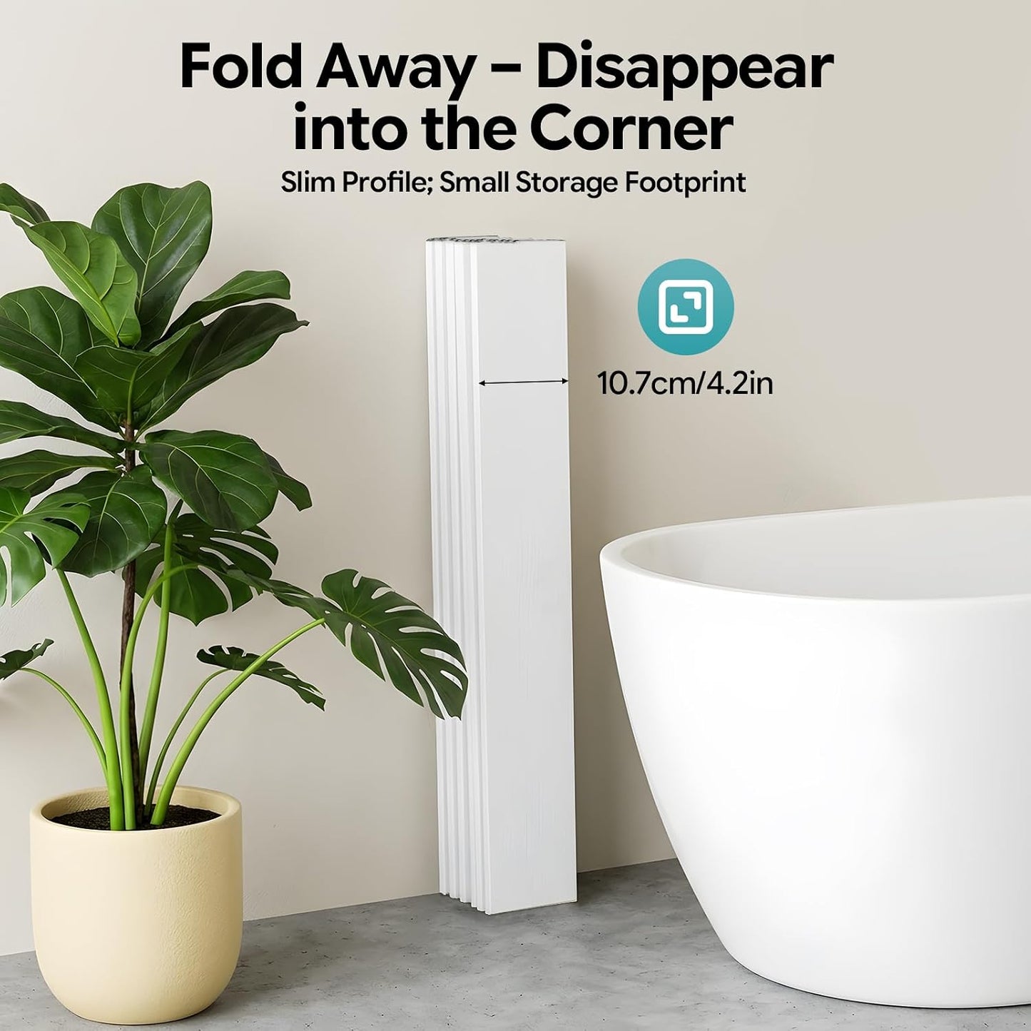 Bathtub Cover, Folding Dust Board Bathtub Insulation Cover Freestanding Tub Covers PVC Shutter Bath Lid Plate Fits Most Tubs for Bathroom Shower (62.99 * 31.50 * 0.26 in)