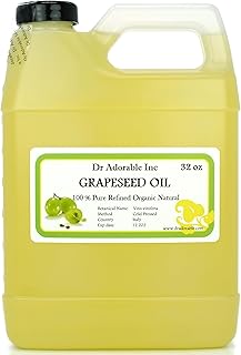 Dr Adorable - 32 oz - Grapeseed Oil - 100% Pure Cold Pressed Organic Natural