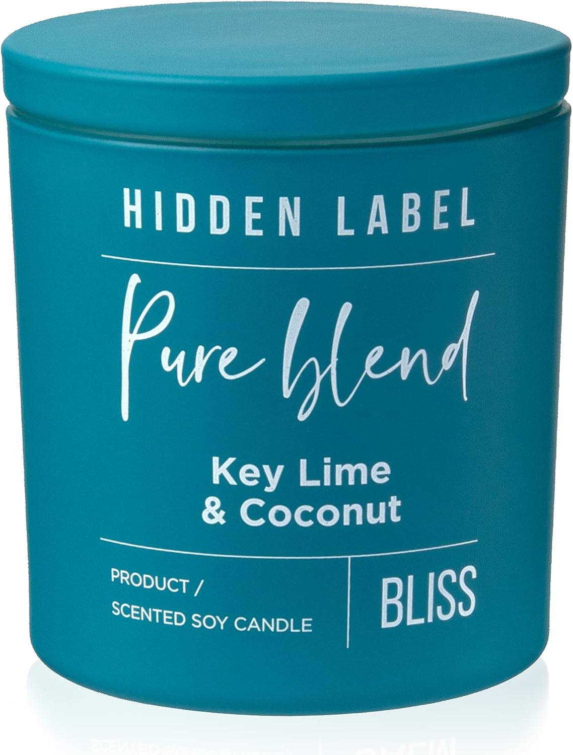 Hidden Label Scented Candles, Key Lime & Coconut Large Candle 14oz 2 Wick, Pure Blend Collection Soy Candles for Home, Gifts for Women