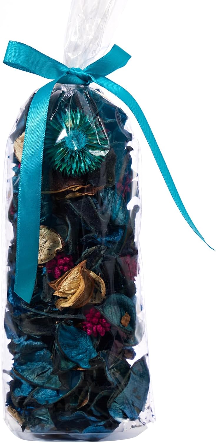 Potpourri Bags, Ocean Breeze Scented Potpourri Bowl Filler Dried Flowers, Vase Filler Decorative, Fragrance Decor for Home Living Room Office, Blue Coastal Beach Decor - 2.8oz (Blue)