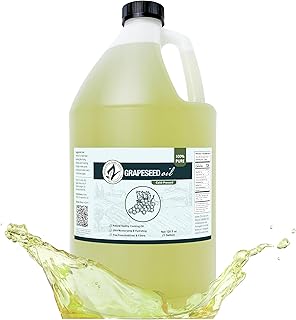 Zatural Grapeseed Oil Naturally Grown 100% Pure Cold Pressed Virgin High Tempurature Cooking Oil 128oz (1 Gallon)