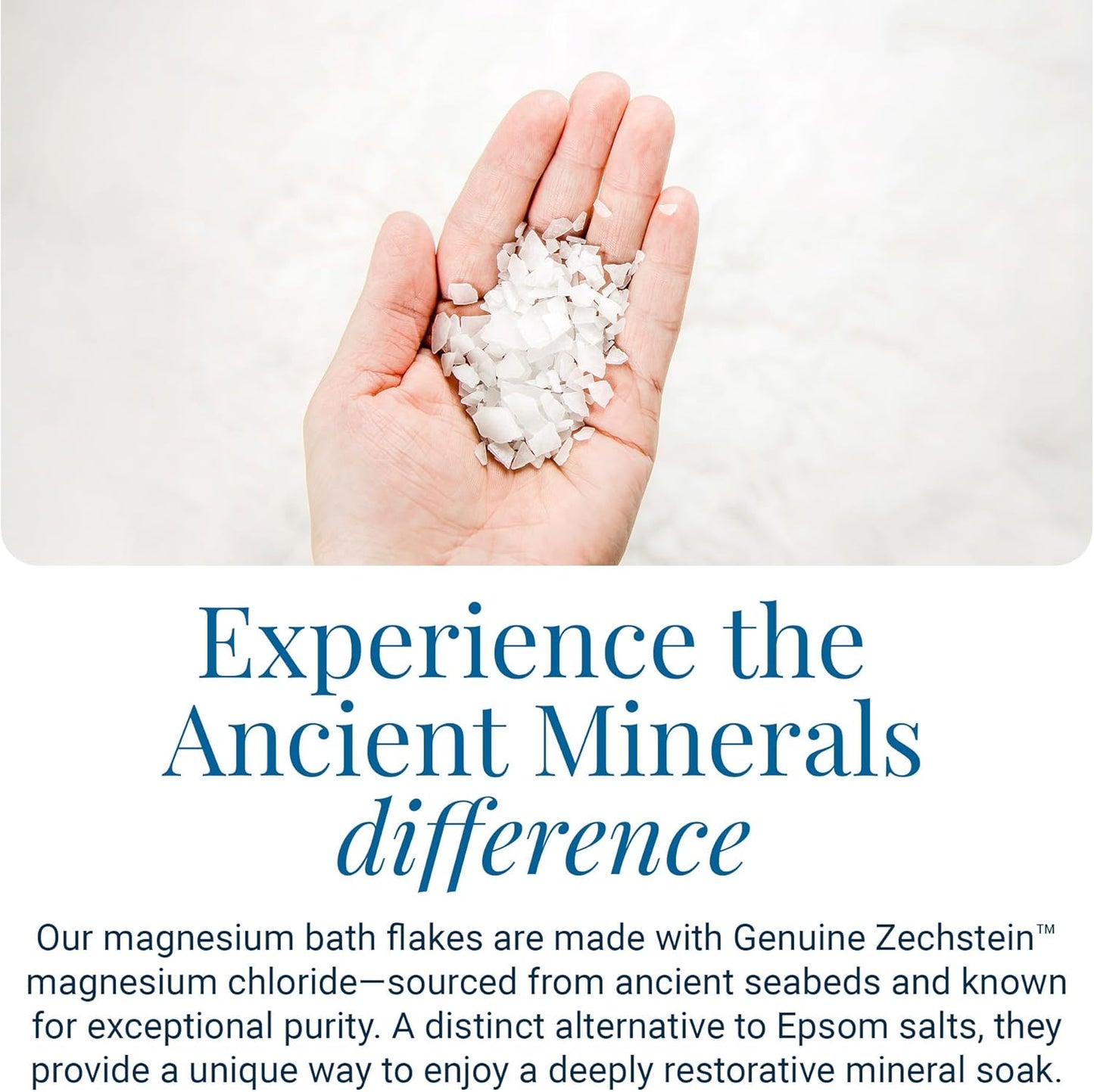 Ancient Minerals Magnesium Bath Flakes – Pure Zechstein Magnesium Chloride for Soaking and Whole-Body Replenishment (16 lb)