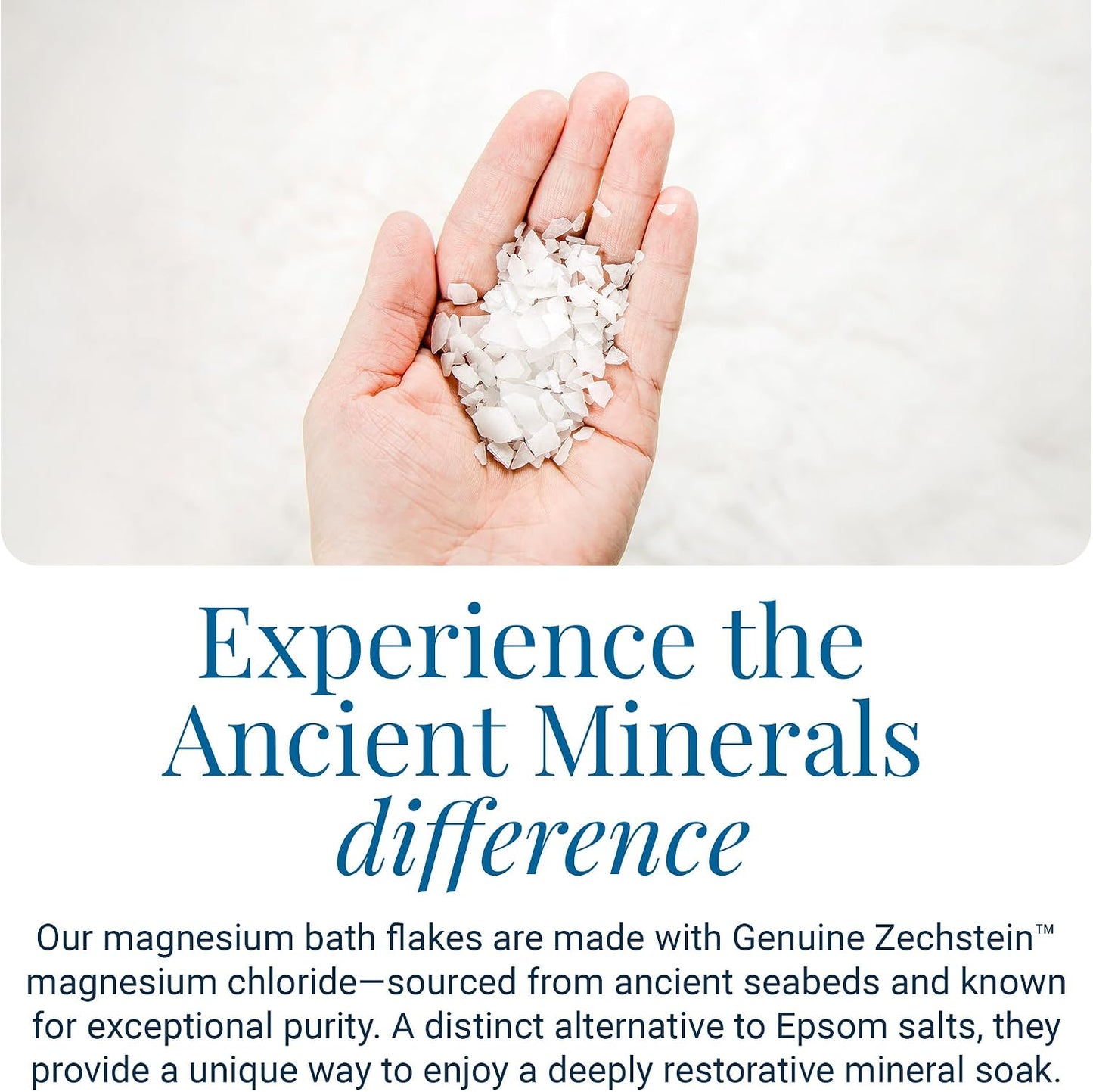 Ancient Minerals Magnesium Bath Flakes - Magnesium Lotion and Lotion Ultra with MSM - Pure Genuine Zechstein Chloride