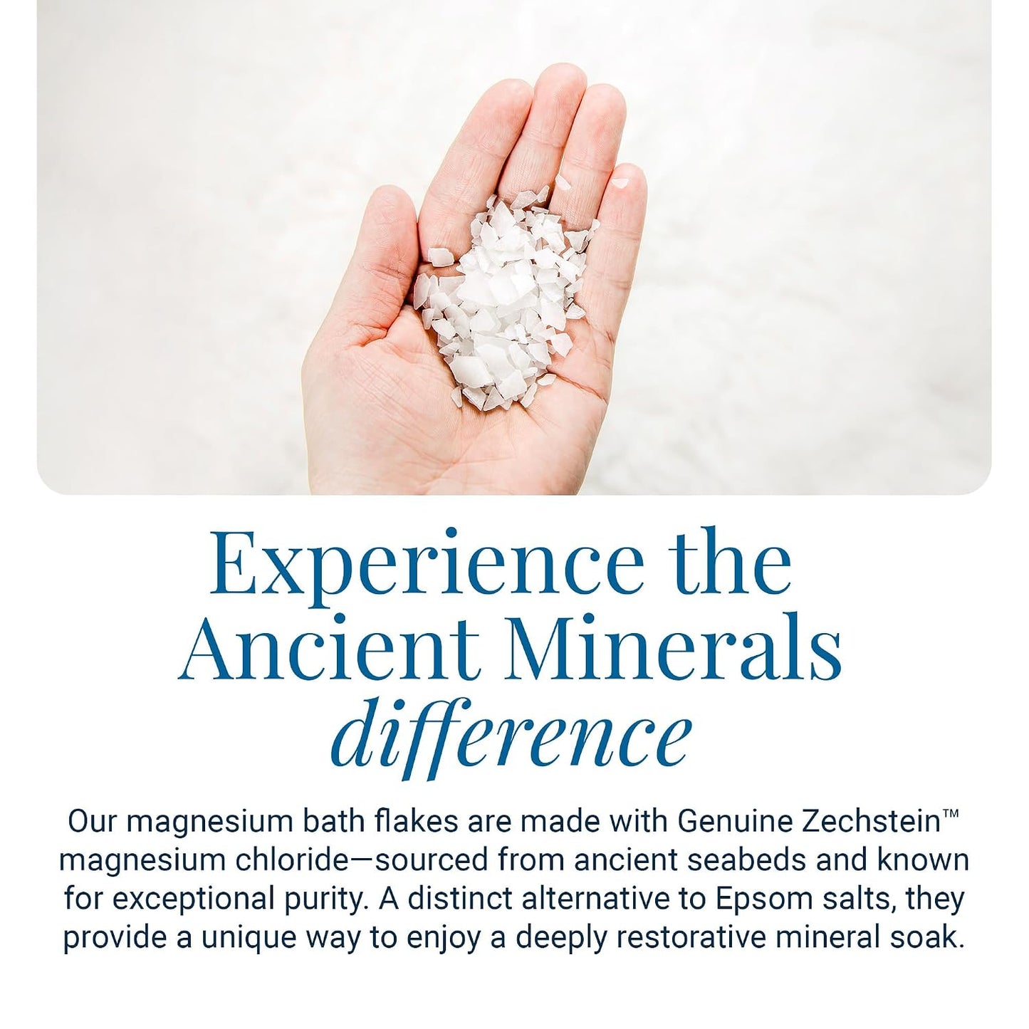 Ancient Minerals Magnesium Bath Flakes - Enviromedica Magnetic Clay - Pure Genuine Zechstein Chloride - Natural Detox with Sodium and Calcium Bentonite Clay Powder
