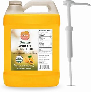 1 Gallon USDA Organic Cold Pressed Unrefined Apricot Kernel Oil