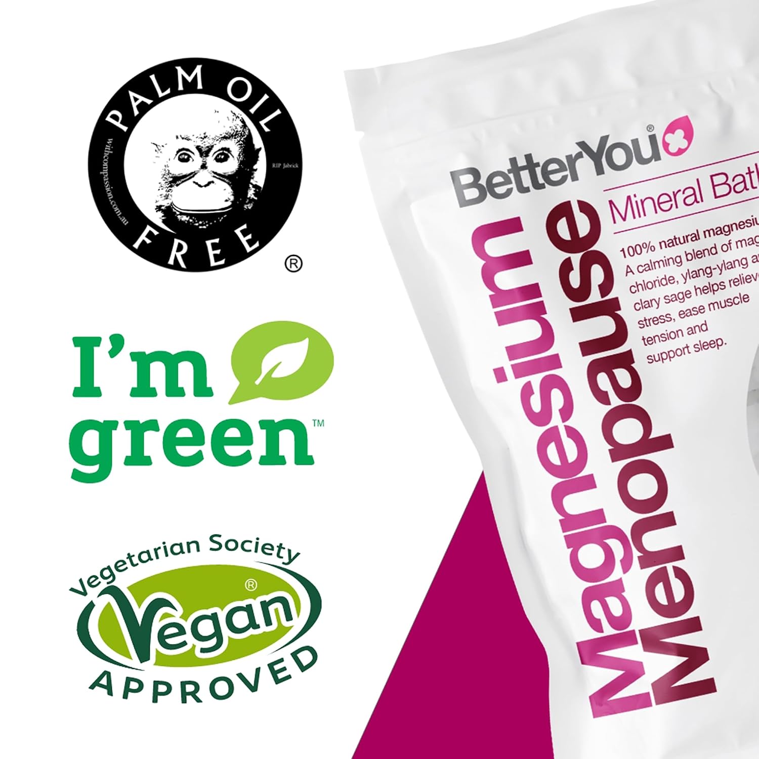 BetterYou Menopause Bundle - Magnesium Menopause Body Spray and Bath Flakes - Muscle and Rest Support - Bath Salt Ease Muscle Tension - 2 pc
