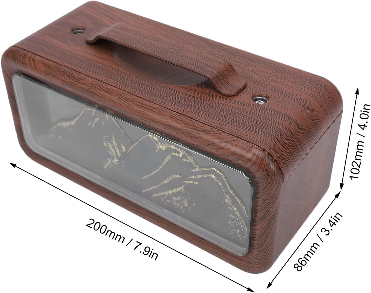 Zopsc Humidifier, Essential Oil Diffuser 600ml, Aromatherapy Diffuser with Dual Spray & Light, USB Cool Mist Humidifier for Home Bedroom Office (Dark Wood Grain)
