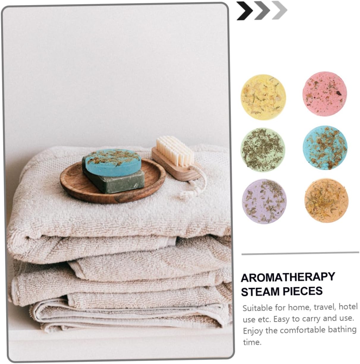 6pcs Shower Steamer Aromatherapy Sheets Bathing Aroma Pieces Effects Moisturizing Whitening for Ladies