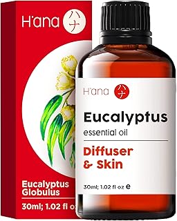 H'ana Eucalyptus Oil - 1.02 Fl Oz Eucalyptus Essential Oil for Hair, Skin, Diffuser, Aromatherapy & DIY