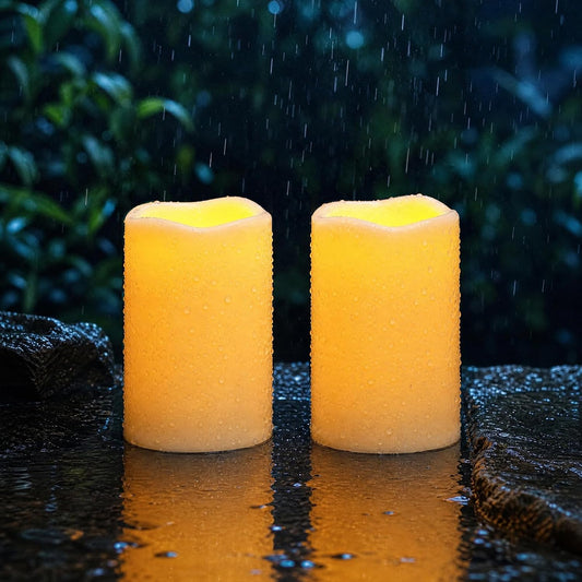 Homemory Outdoor Waterproof Flameless Candles with Auto Light Sensor