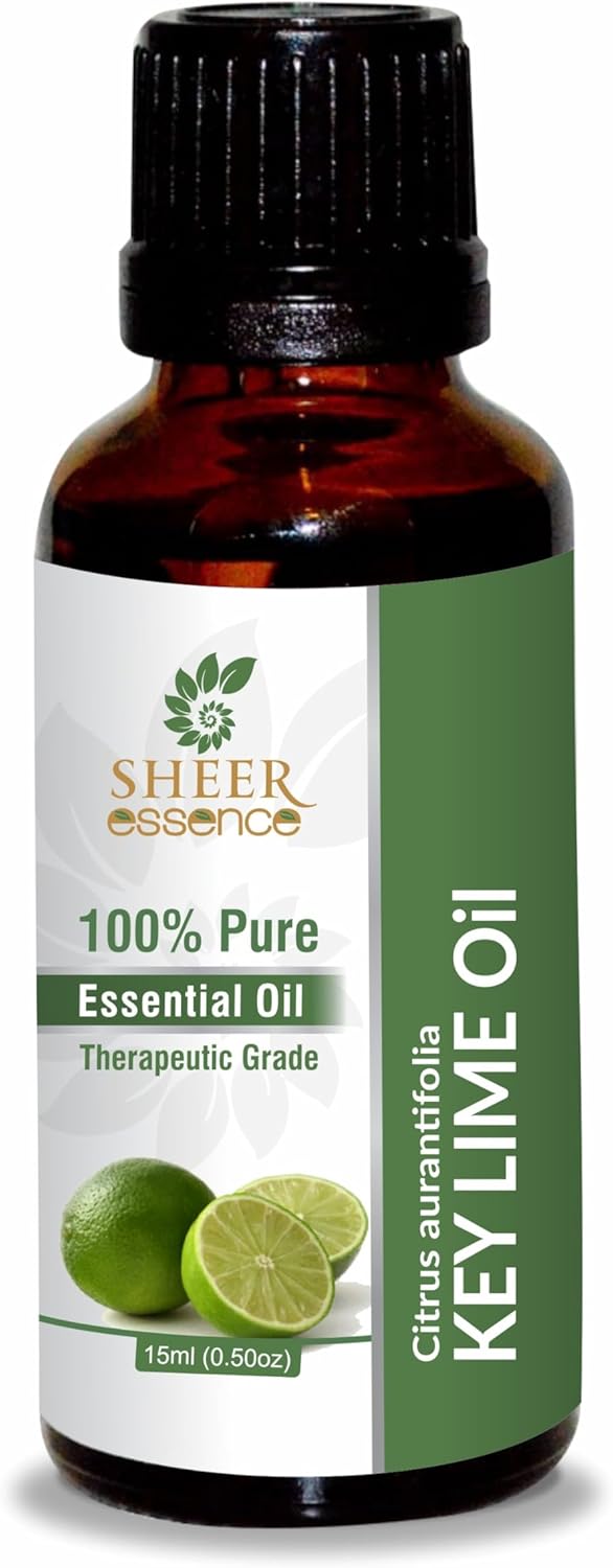 Key Lime Oil 15 ML (0.51 Fl.OZ) | 100% Pure Natural Undiluted Uncut Therapeutic Grade Citrus Aurantifolia Essential Oil