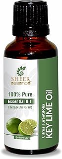 Key Lime Oil 15 ML (0.51 Fl.OZ) | 100% Pure Natural Undiluted Uncut Therapeutic Grade Citrus Aurantifolia Essential Oil