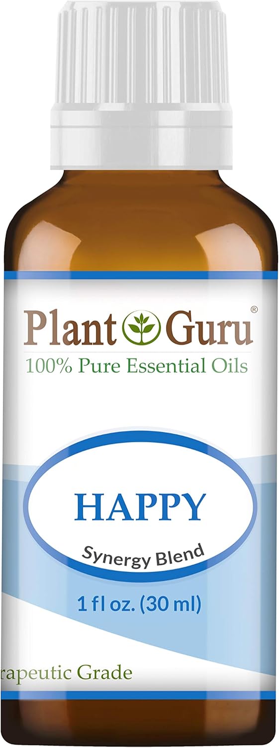 Happy Essential Oil Blend 1 oz / 30 ml 100% Pure, Undiluted, Therapeutic Grade. (Blend of: Pink Grapefruit, Lemon, Cassia, Ginger, Peppermint)