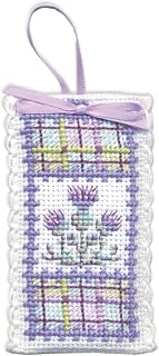 Lavender Sachet Counted Cross Stitch Kit - Tartan Thistles